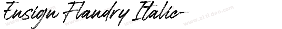 Ensign Flandry Italic字体转换